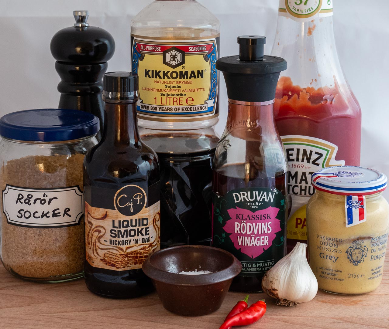 BBQsåsens ingredienser