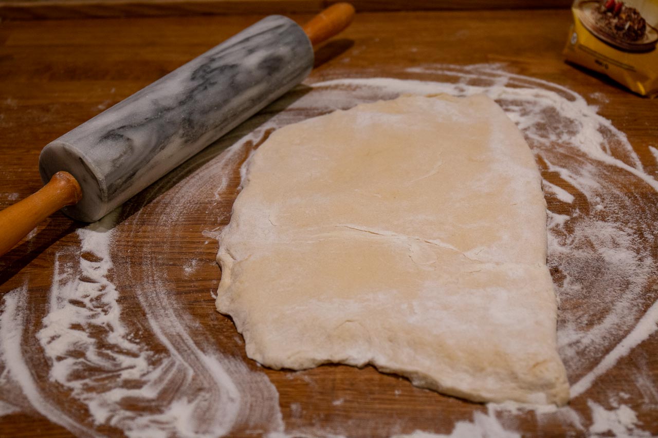 Glutenfri smördeg kavlas