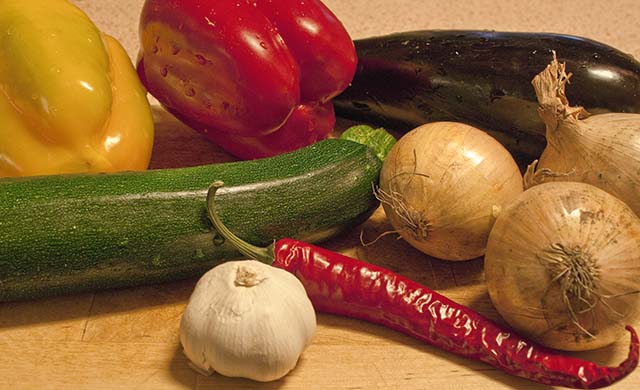 Ingredienser till Bull's ratatouille