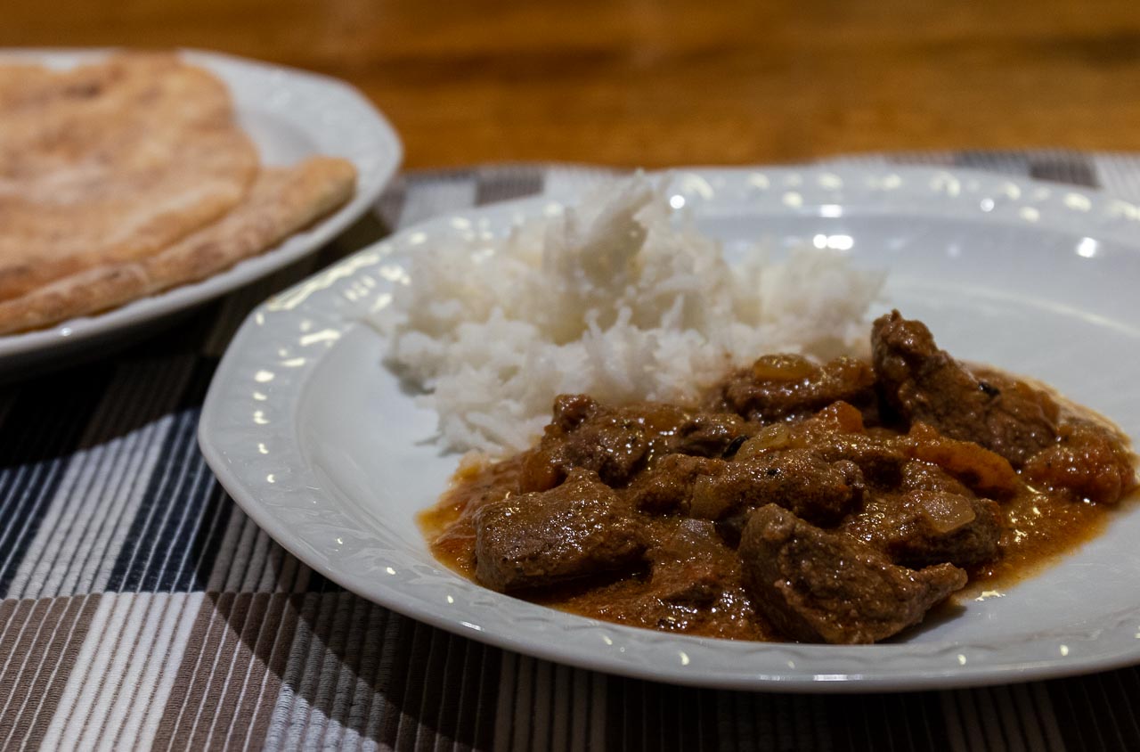 Biff vindaloo serverad