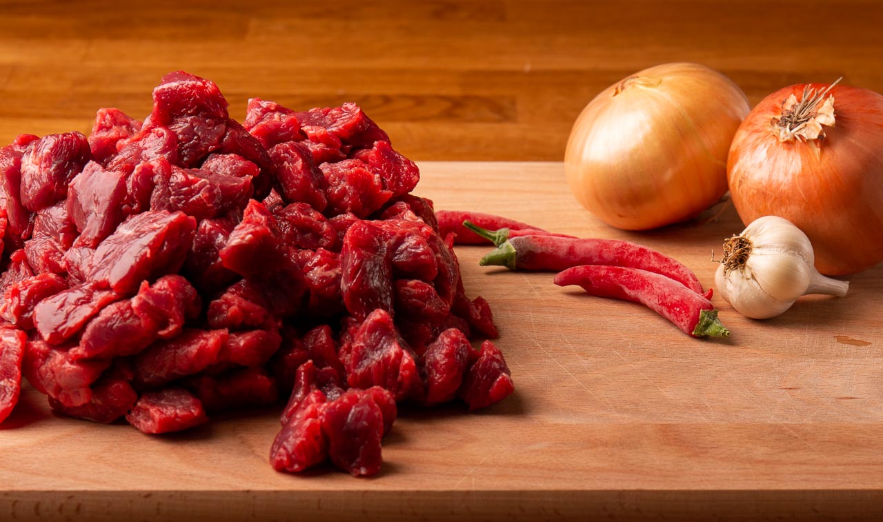 putsad högrev till en chili con carne