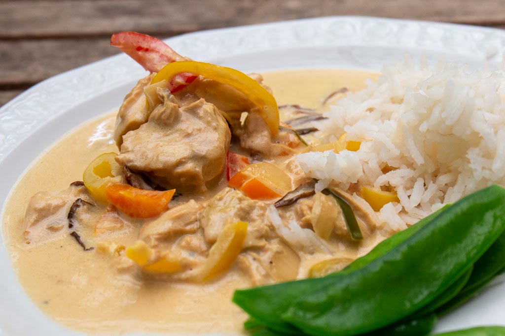 Chicken a la King är serverad