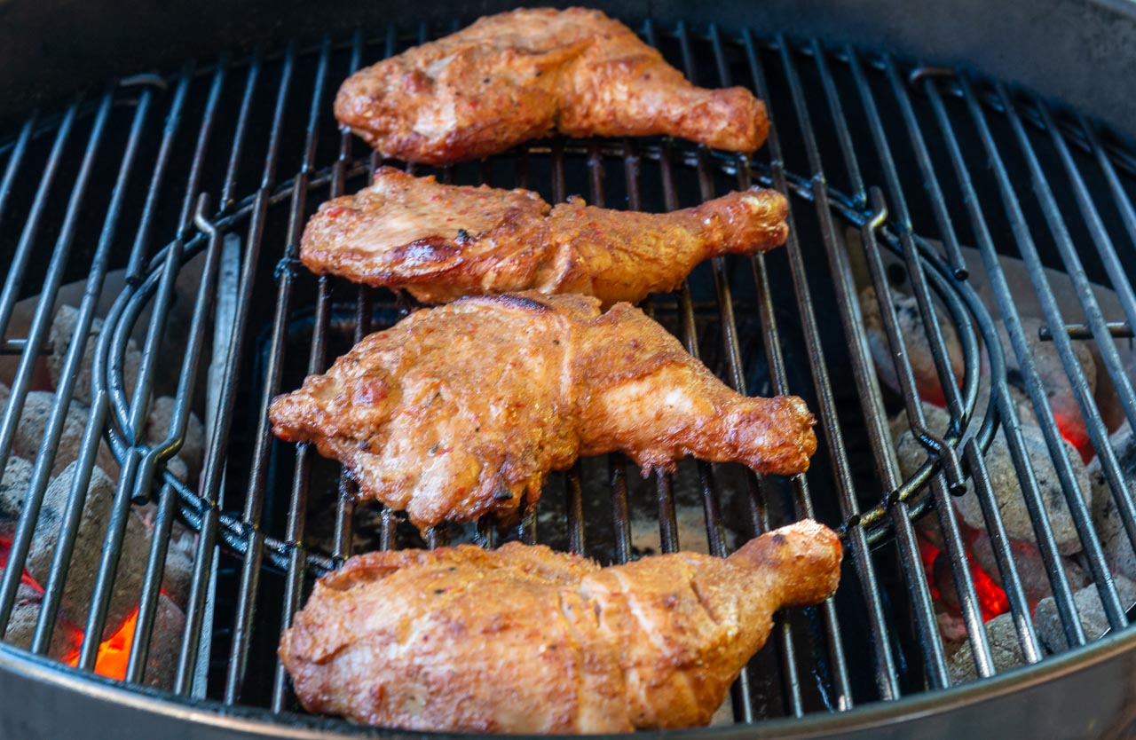 Kycklingklubbor på grillen