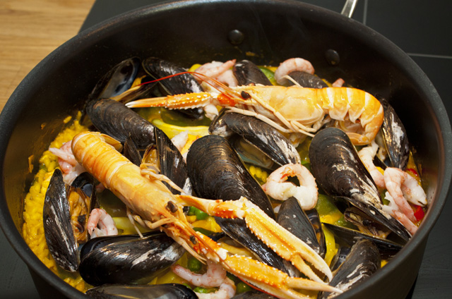 Paella Marisco de la casa Bull