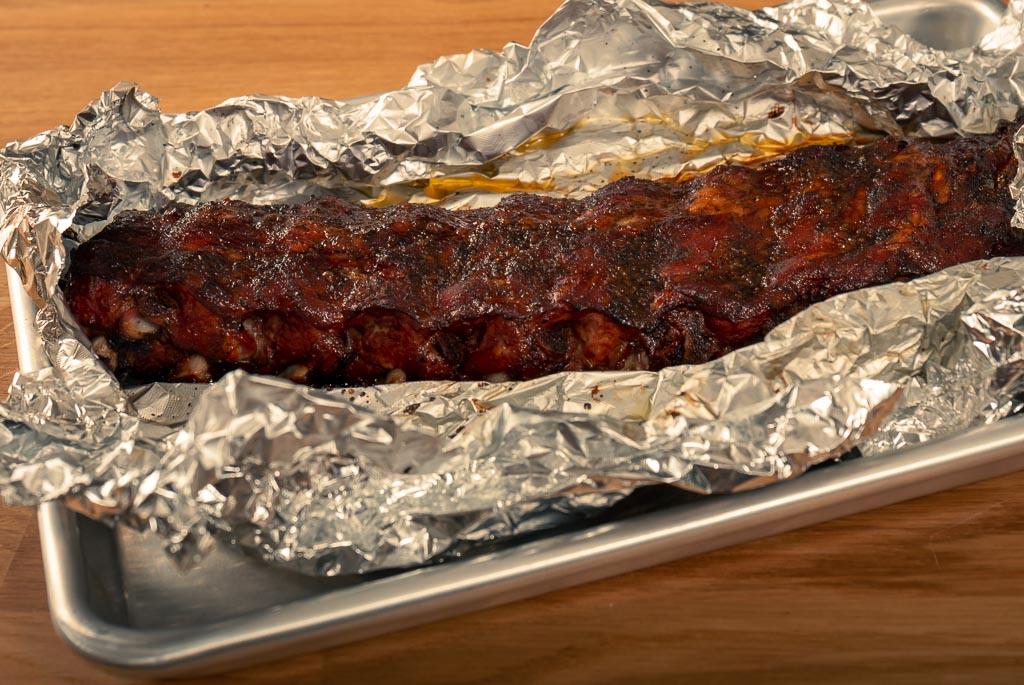BBQrökta kamben från ibericogris klara att servera