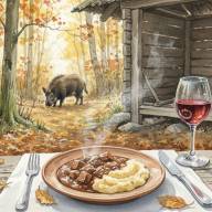 Viltskav på vildsvinsrulle