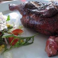Grillad och varmrökt kyckling